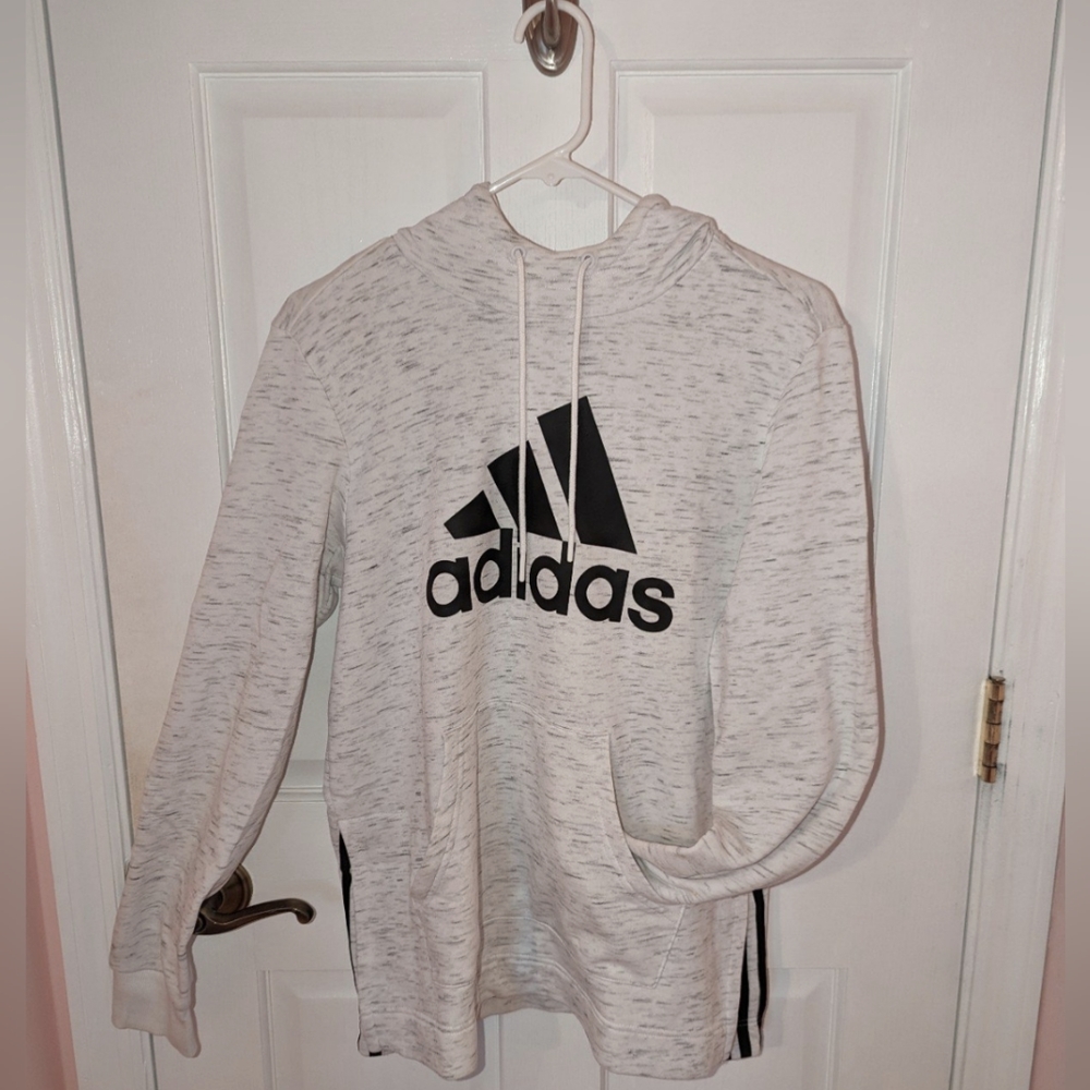 White Adidas hoodie - Picture 3 of 6